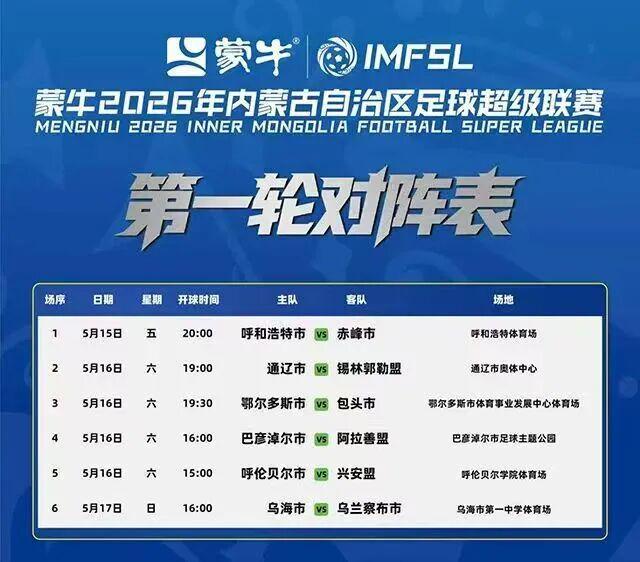 玩法-5月15日，“蒙超”将在呼和浩特体育场揭幕！票价亲民，福利超多！